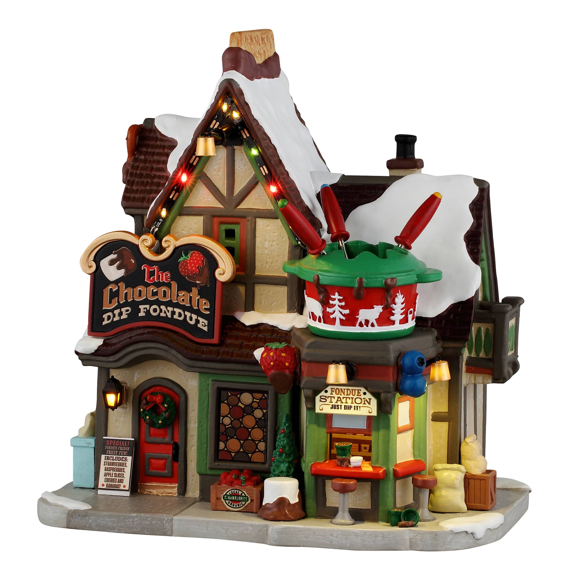 Lemax® Vail Village Chocolate Dip Fondue